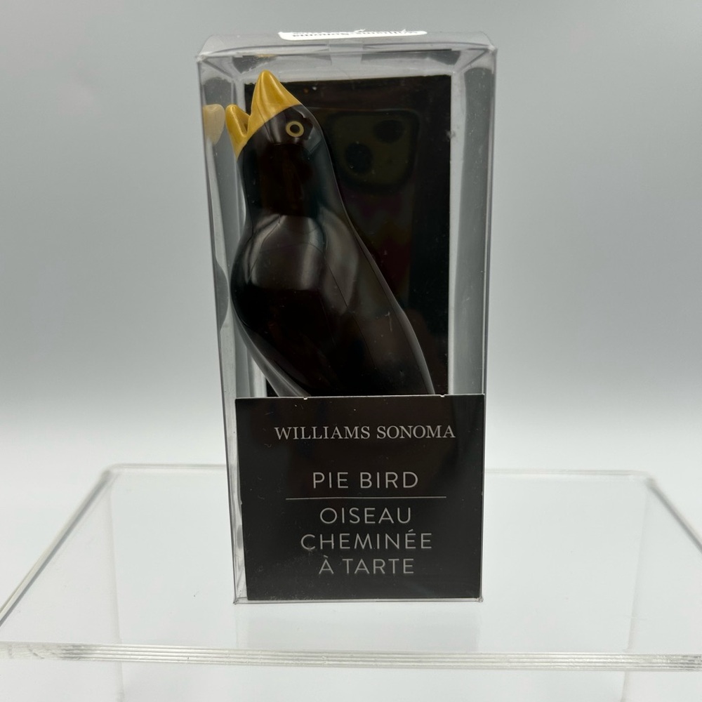 Williams Sonoma Ceramic Pie Bird Steam Vent Baking Black Bird 2018 NIB